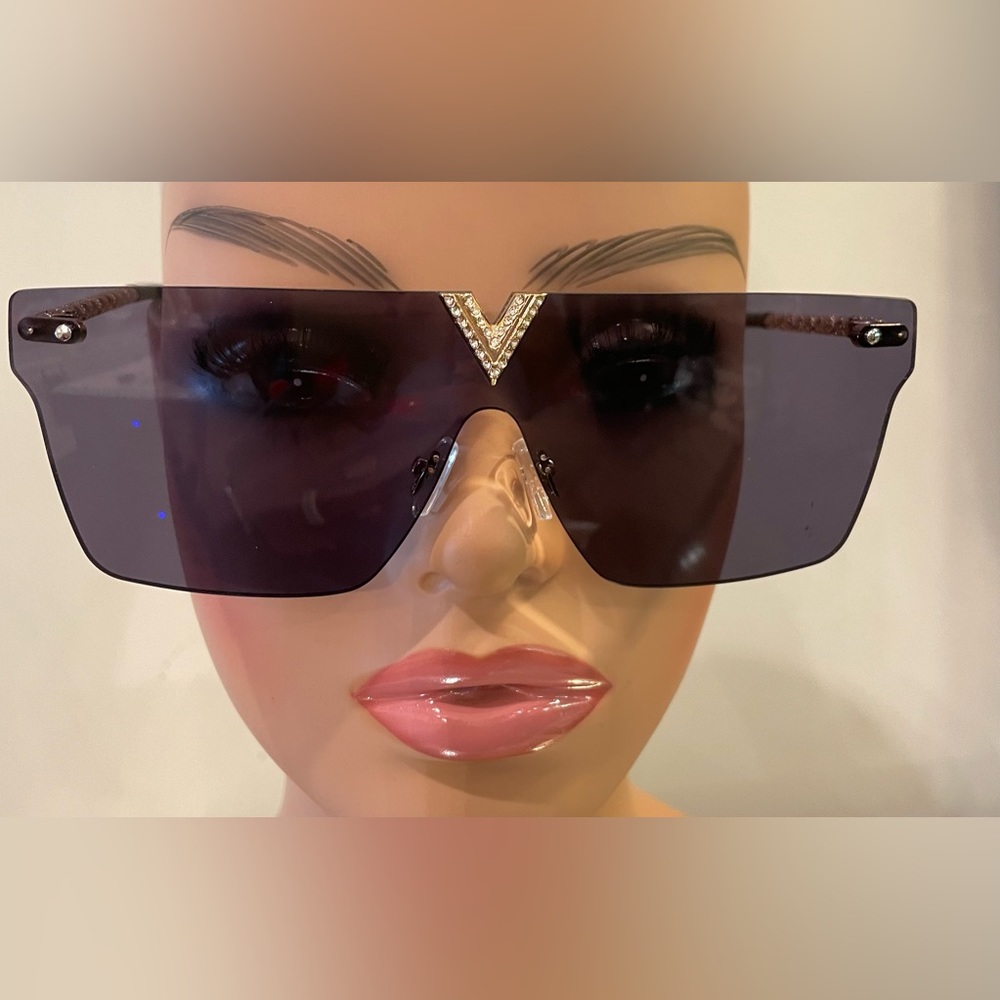 Rhinestone Rimless Gold Frames